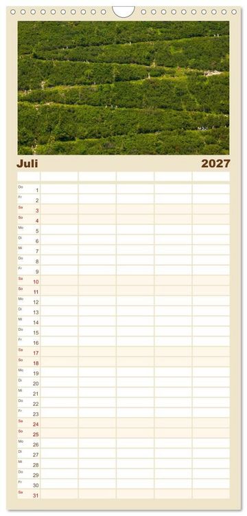 Produktbild: Familienplaner 2027 - Berge. Wege in die Natur mit 5 Spalten (Wandkalender, 21 x 45 cm) CALVENDO