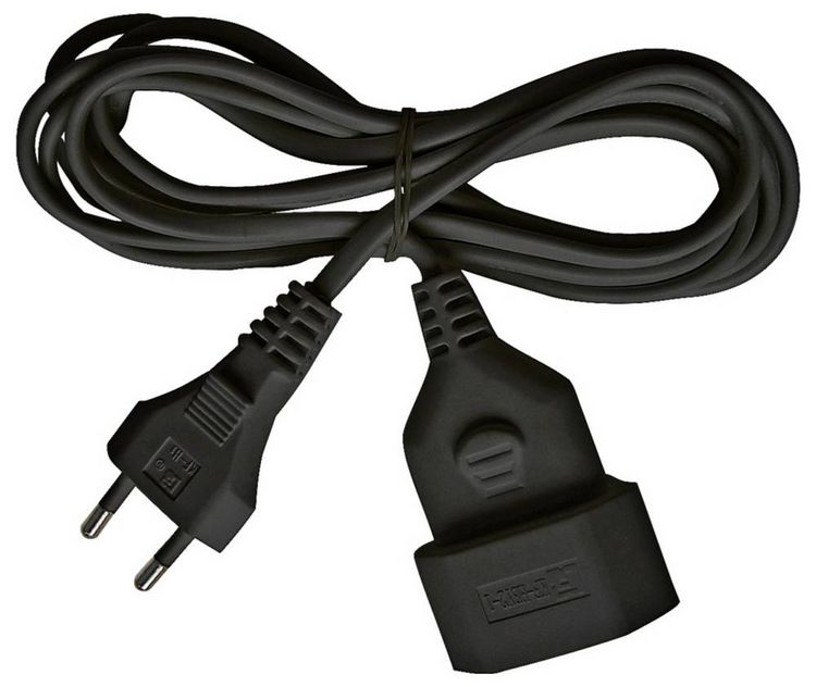 Produktbild: Brennenstuhl 1161800 Strom Verl&auml;ngerungskabel Schwarz 5.00m H03VVH2-F 2X 0,75mm&sup2;