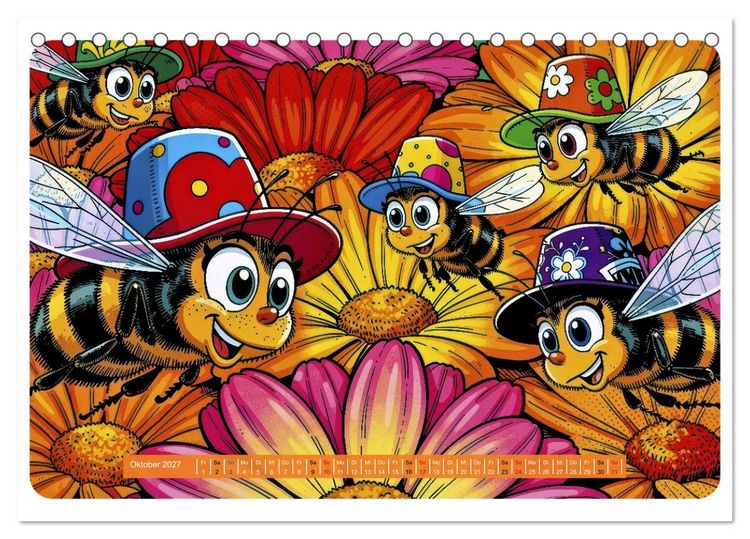 Produktbild: Lustige Bienchen - Comic (Tischkalender 2027 DIN A5 quer), CALVENDO Monatskalender