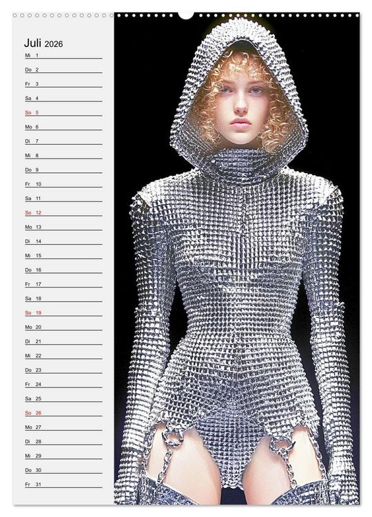 Produktbild: Armor Couture. Mode inspiriert vom Mittelalter (hochwertiger Premium Wandkalender 2026 DIN A2 hoch), Kunstdruck in Hochglanz