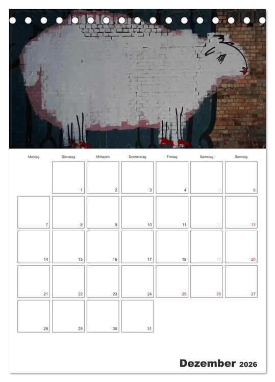 Produktbild: GRAFFITI 2026 / Planer (Tischkalender 2026 DIN A5 hoch), CALVENDO Monatskalender