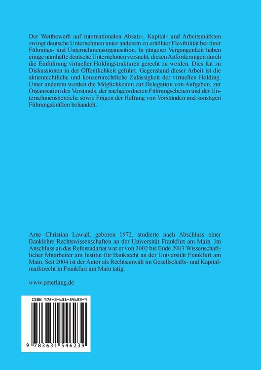 Produktbild: Die virtuelle Holding nach deutschem Aktienrecht
