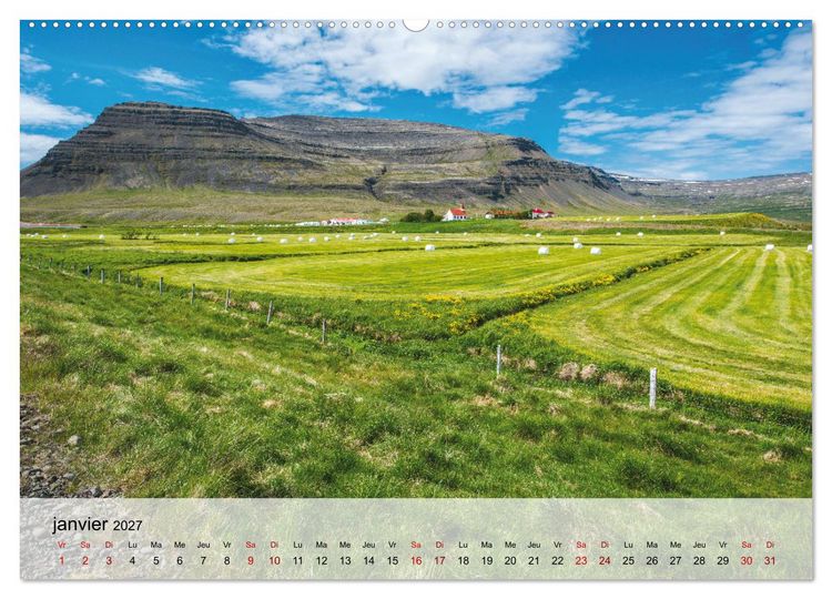 Produktbild: L'&eacute;t&eacute; en Islande (Calendrier mural 2027 DIN A2 vertical), CALVENDO calendrier mensuel