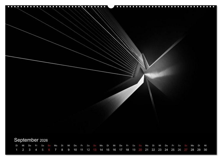 Produktbild: Black-Schwarz-Noir 2026 (Wandkalender 2026 DIN A2 quer), CALVENDO Monatskalender