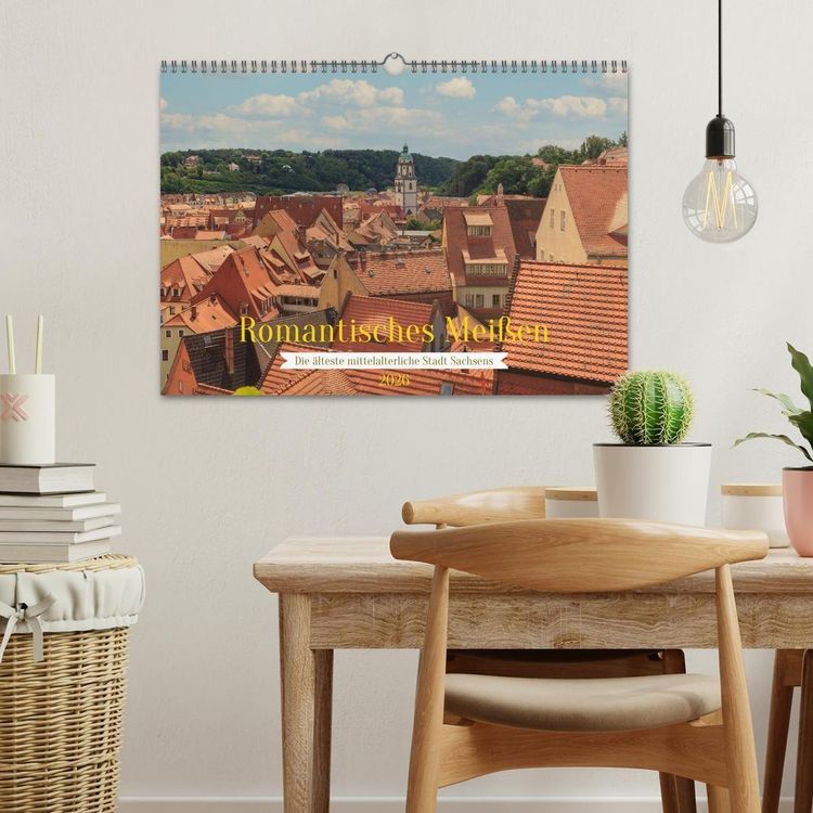 Produktbild: Romantisches Mei&szlig;en &ndash; Die &auml;lteste mittelalterliche Stadt Sachsens (Wandkalender 2026 DIN A3 quer), CALVENDO Monatskalender