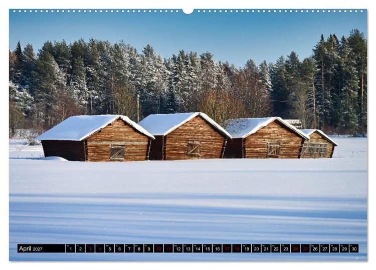 Produktbild: Lulea - Wintertraum in Schwedisch Lappland (hochwertiger Premium Wandkalender 2027 DIN A2 quer), Kunstdruck in Hochglanz