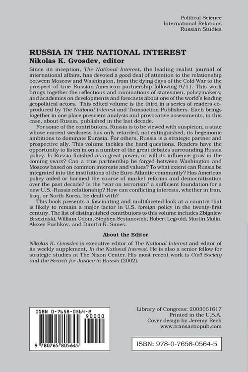 Produktbild: Russia in the National Interest