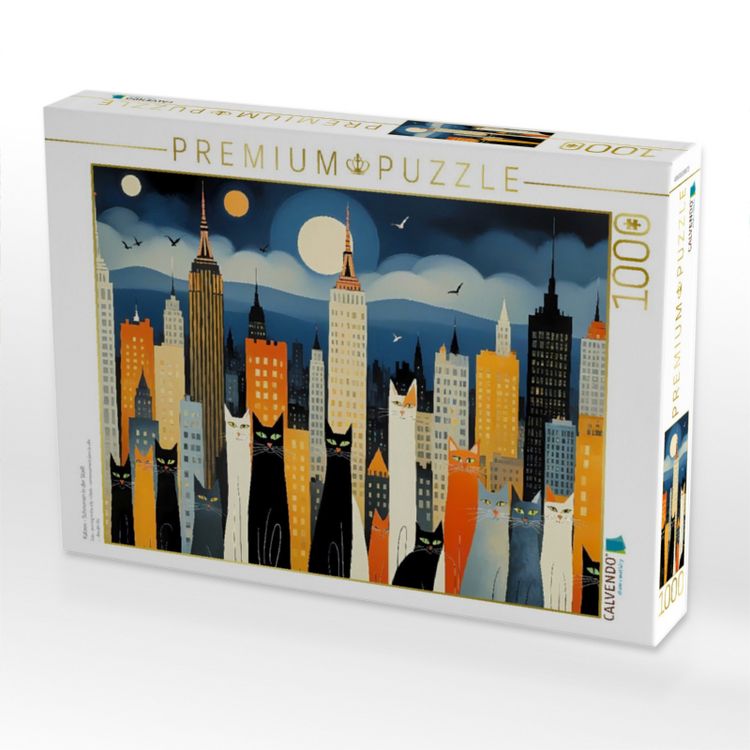 Produktbild: CALVENDO Puzzle Katzen - Schnurren in der Stadt | 1000 Teile Lege-Gr&ouml;&szlig;e 64x48cm Foto-Puzzle f&uuml;r gl&uuml;ckliche Stunden