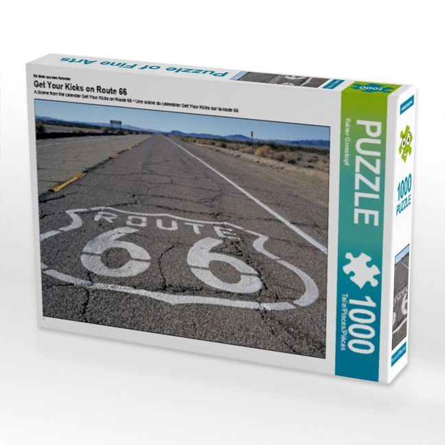 Produktbild: CALVENDO Puzzle Ein Motiv aus dem Kalender Get Your Kicks on Route 66 | 1000 Teile Lege-Gr&ouml;&szlig;e 64x48cm Foto-Puzzle f&uuml;r gl&uuml;ckliche Stunden