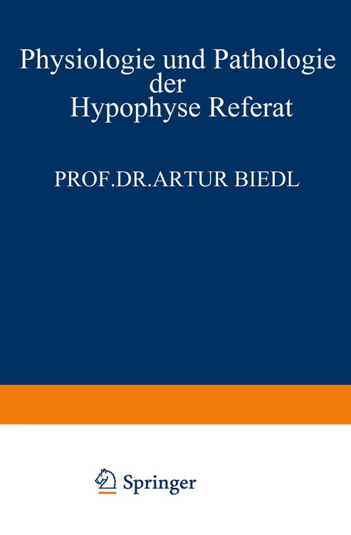 Produktbild: Physiologie und Pathologie der Hypophyse