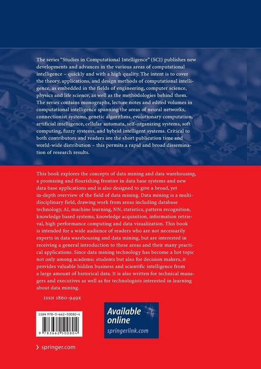 Produktbild: Introduction to Data Mining and its Applications