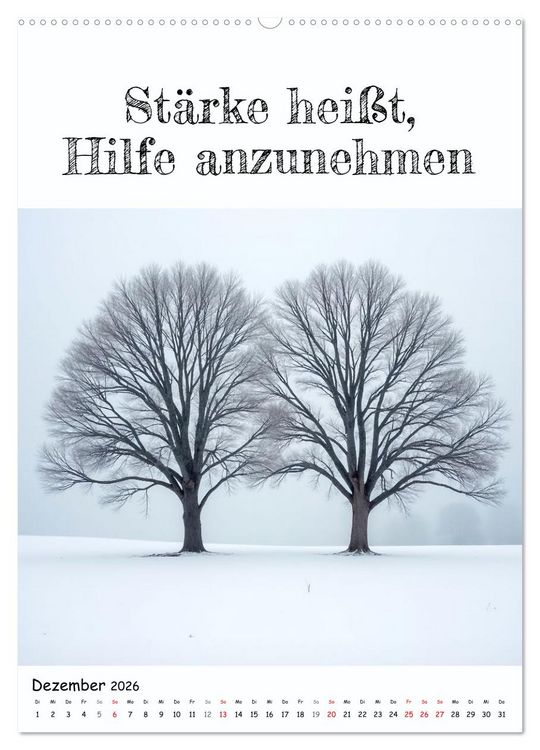 Produktbild: Positiv denken - Kalender f&uuml;r mehr Selbstvertrauen (Wandkalender 2026 DIN A2 hoch), CALVENDO Monatskalender