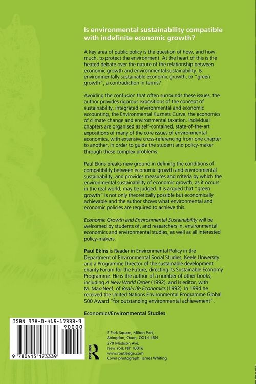 Produktbild: Economic Growth and Environmental Sustainability