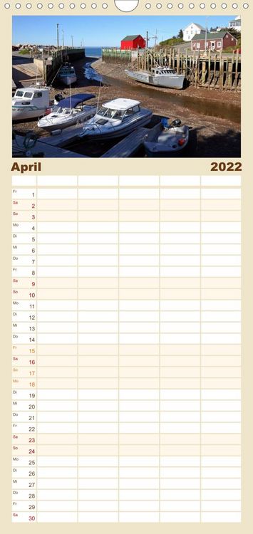 Produktbild: Familienplaner Kanadas Osten (Wandkalender 2022 , 21 cm x 45 cm, hoch)