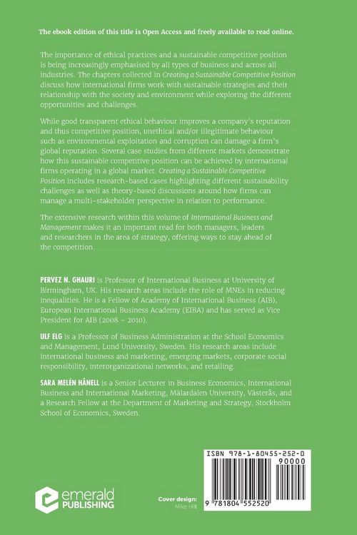 Produktbild: Creating a Sustainable Competitive Position