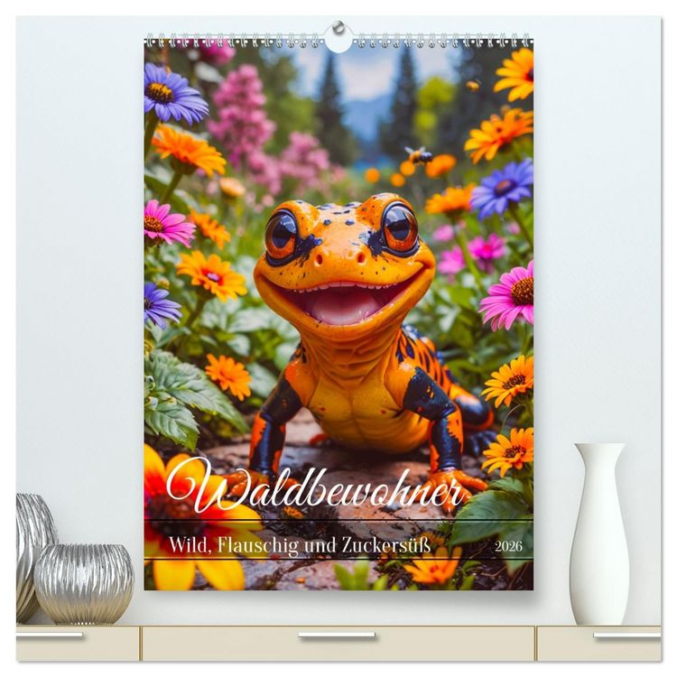 Produktbild: Waldbewohner - Wild, Flauschig und Zuckers&uuml;&szlig; (hochwertiger Premium Wandkalender 2026 DIN A2 hoch), Kunstdruck in Hochglanz