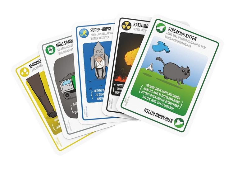 Produktbild: Asmodee EXKD0015 - Exploding Kittens, Streaking Kittens, Erweiterung, Kartenspiel, Partyspiel