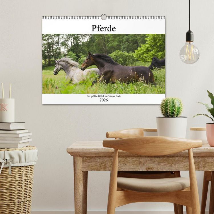 Produktbild: Pferde, das gr&ouml;&szlig;te Gl&uuml;ck auf dieser Erde (Wandkalender 2026 DIN A3 quer), CALVENDO Monatskalender