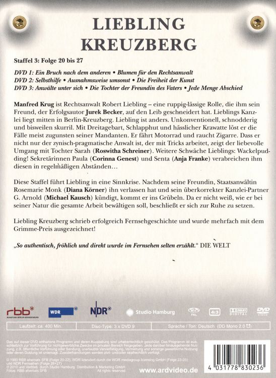 Produktbild: Liebling Kreuzberg - Staffel 3 [3 DVDs]