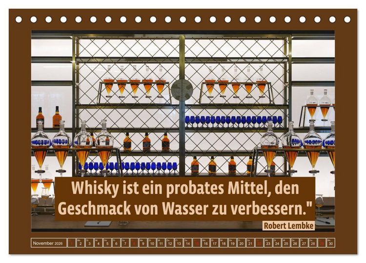 Produktbild: Whisky-Weisheiten (Tischkalender 2026 DIN A5 quer), CALVENDO Monatskalender