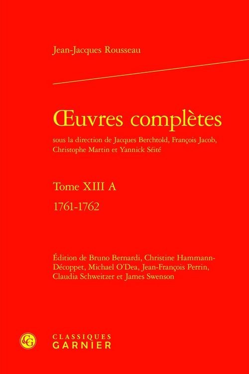 Produktbild: Oeuvres compl&egrave;tes volume 13 A : 1761-1762