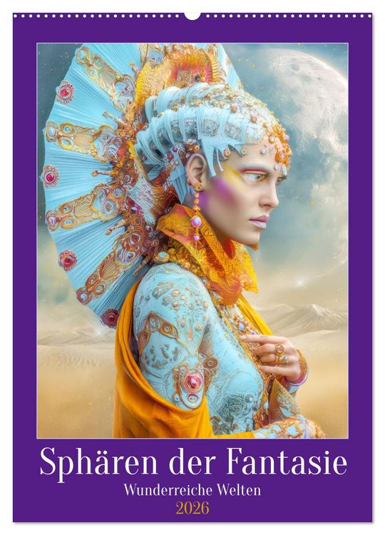 Produktbild: Sph&auml;ren der Fantasie - Wunderreiche Welten (Wandkalender 2026 DIN A2 hoch), CALVENDO Monatskalender
