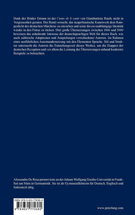 Produktbild: Die &Uuml;bersetzungen des &laquo;Cunto de li cunti&raquo; von Giambattista Basile