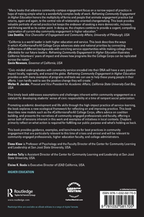 Produktbild: Reframing Community Engagement in Higher Education