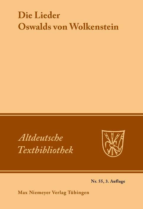 Produktbild: Die Lieder Oswalds von Wolkenstein