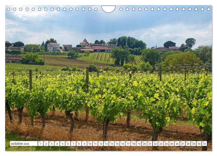Produktbild: D&eacute;couvrir la r&eacute;gion Nouvelle-Aquitaine (Calendrier mural 2026 DIN A4 vertical), CALVENDO calendrier mensuel