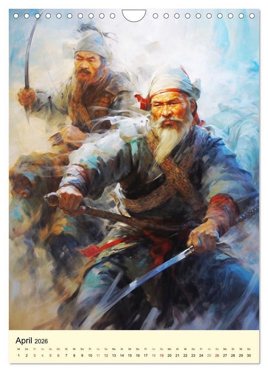 Produktbild: Fantasy-Krieger der Mongolei. Inspiriert von Dschingis Khan (Wandkalender 2026 DIN A4 hoch), CALVENDO Monatskalender