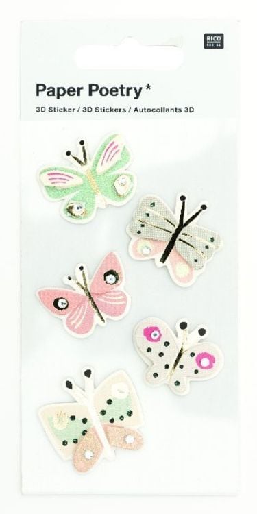 Produktbild: 3D Sticker, Schmetterlinge, Bunt