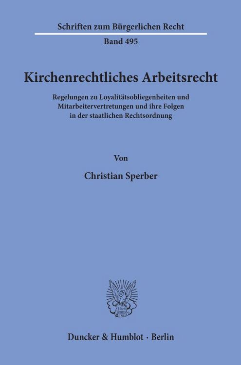 Produktbild: Kirchenrechtliches Arbeitsrecht.
