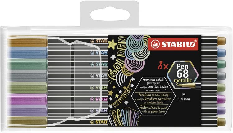 Produktbild: STABILO Filzstift Pen 68 metallic - 8 St&uuml;ck