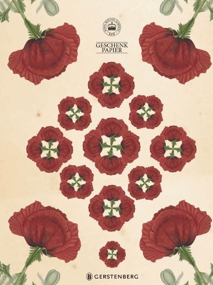 Produktbild: Kew Gardens Geschenkpapier-Heft - Motiv Mohnblume
