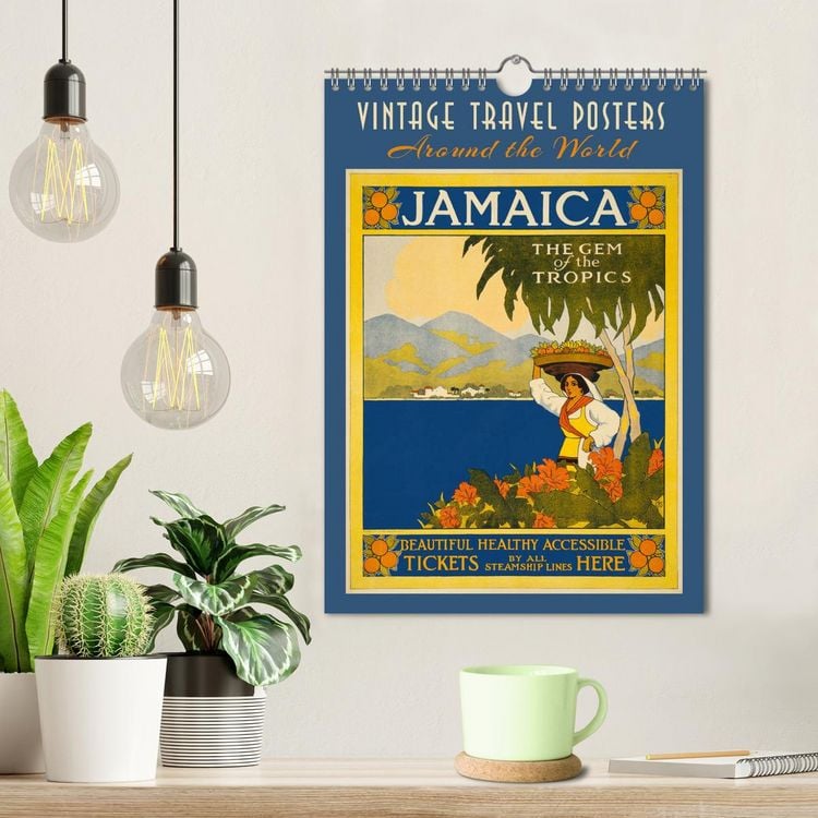 Produktbild: Vintage Travel Posters around the World (Wall Calendar 2026 DIN A4 portrait), CALVENDO 12 Month Wall Calendar
