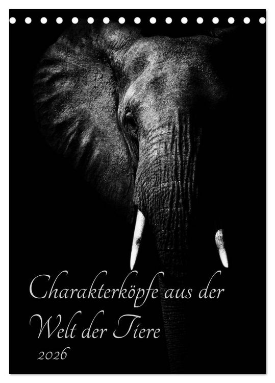 Produktbild: Charakterk&ouml;pfe aus der Welt der Tiere (Tischkalender 2026 DIN A5 hoch), CALVENDO Monatskalender