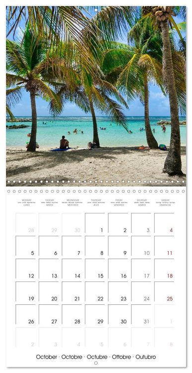 Produktbild: Guadeloupe - Une &icirc;le color&eacute;e des Cara&iuml;bes (Calendrier mural carr&eacute; 2026 30x30 cm) Calendrier double avec une page pour vos prises de notes