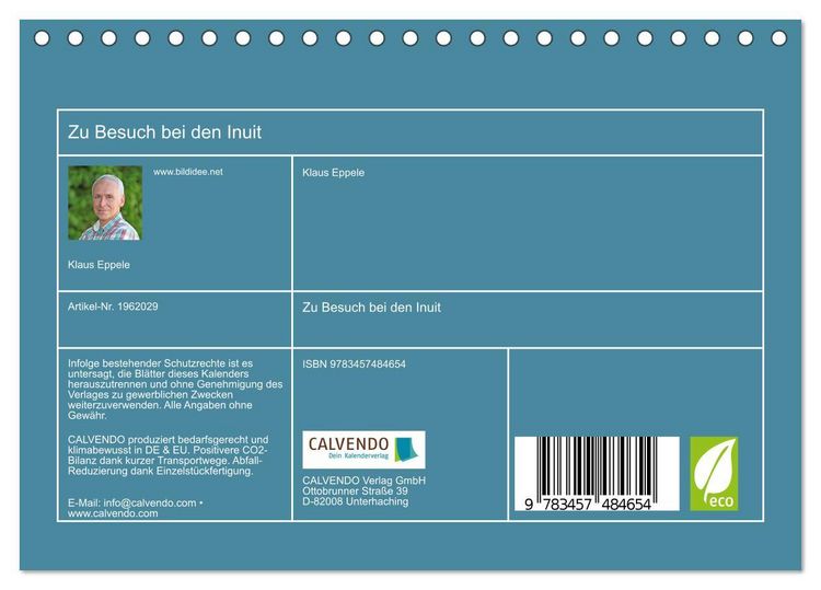 Produktbild: Zu Besuch bei den Inuit (Tischkalender 2026 DIN A5 quer), CALVENDO Monatskalender