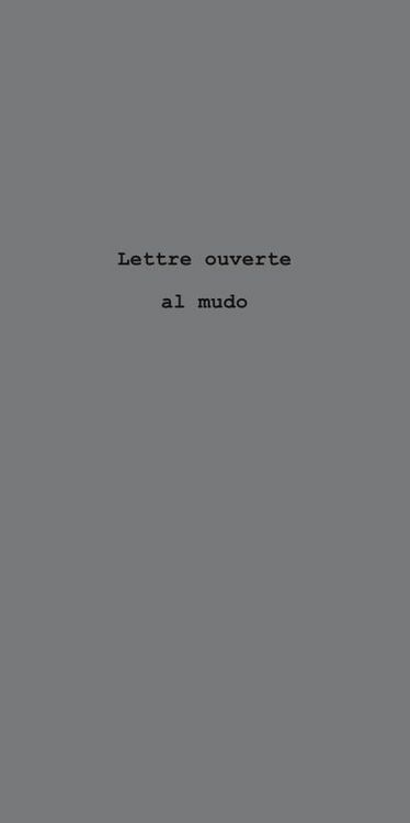 Produktbild: Lettre ouverte al mudo