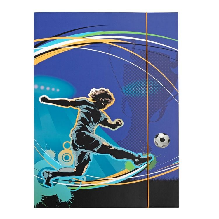 Produktbild: Idena Sammelmappe Fu&szlig;ball mit Gummizug 400g/m&sup2; DIN A3