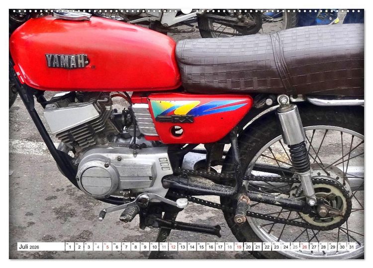 Produktbild: Zweirad Nostalgie - YAMAHA in Kuba (hochwertiger Premium Wandkalender 2026 DIN A2 quer), Kunstdruck in Hochglanz