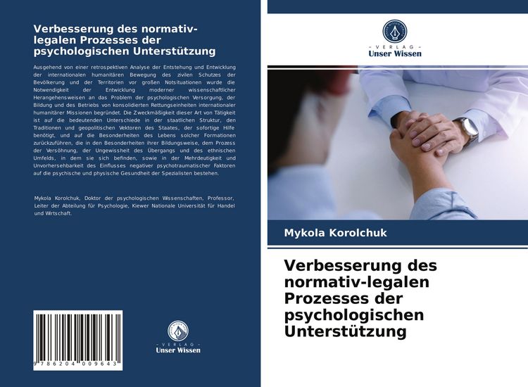 Produktbild: Verbesserung des normativ-legalen Prozesses der psychologischen Unterst&uuml;tzung