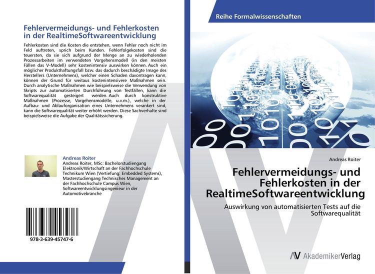 Produktbild: Fehlervermeidungs- und Fehlerkosten in der RealtimeSoftwareentwicklung