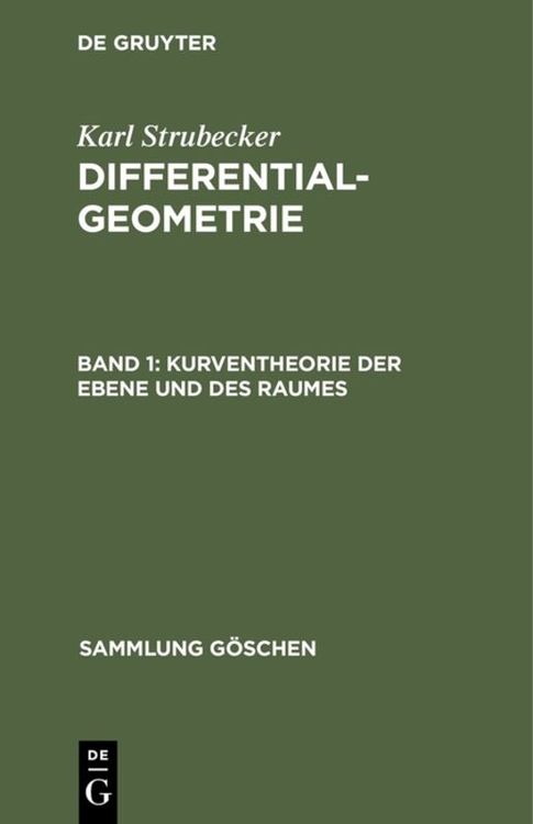 Produktbild: Kurventheorie der Ebene und des Raumes