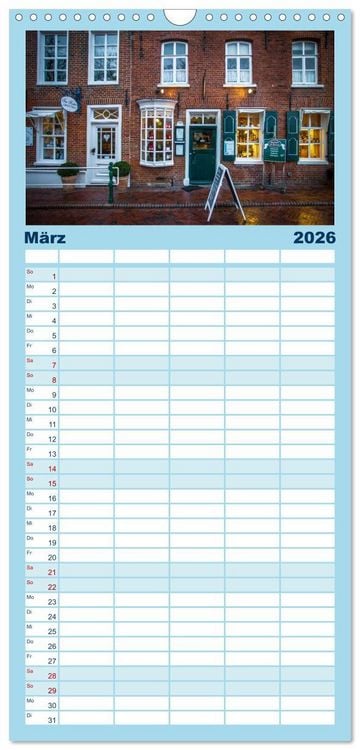 Produktbild: Familienplaner 2026 - Greetsiel in Ostfriesland mit 5 Spalten (Wandkalender, 21 x 45 cm) CALVENDO