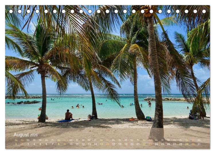 Produktbild: Guadeloupe - Karibische Traumstr&auml;nde (Tischkalender 2026 DIN A5 quer), CALVENDO Monatskalender