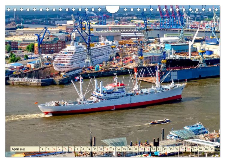Produktbild: Hamburg - meine Stadt mit viel Herz (Wandkalender 2026 DIN A4 quer), CALVENDO Monatskalender