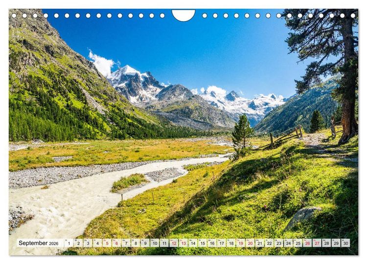 Produktbild: B&uuml;ndnerland (Wandkalender 2026 DIN A4 quer), CALVENDO Monatskalender