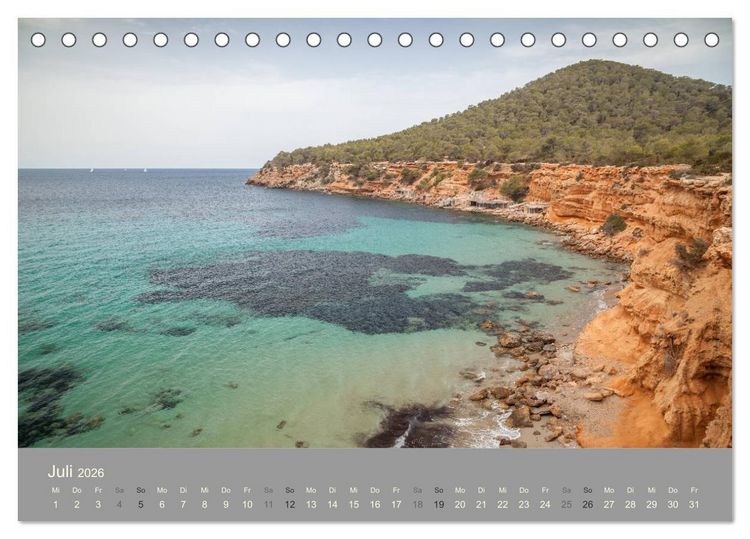 Produktbild: Ibiza - Spanien (Tischkalender 2026 DIN A5 quer), CALVENDO Monatskalender